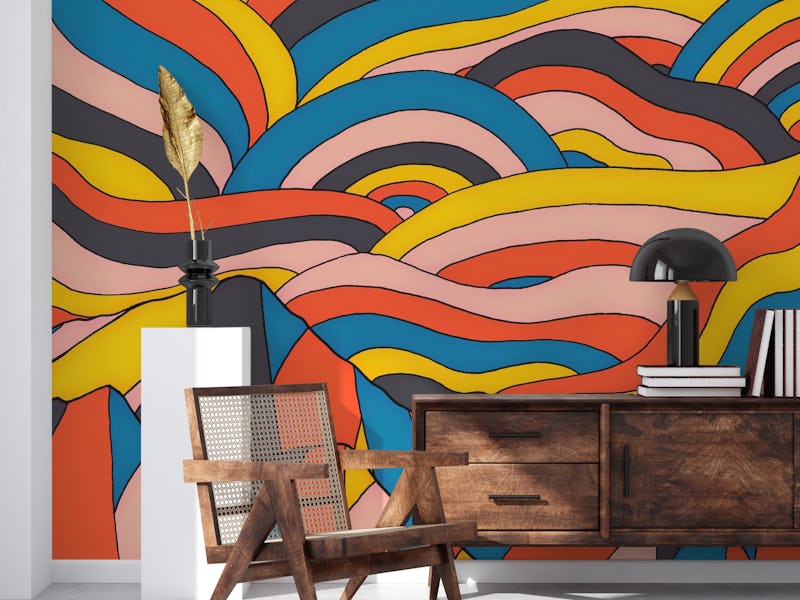 The rocks and hills of colour