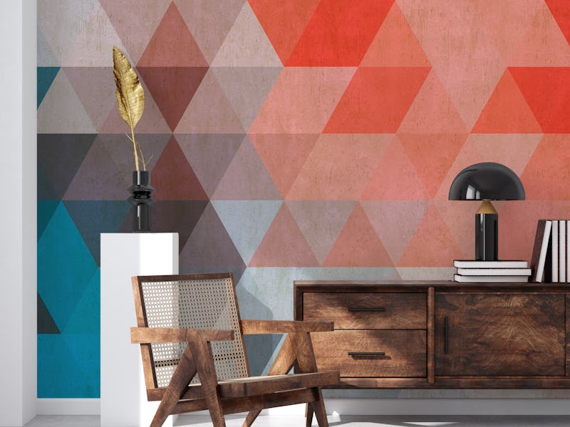 Blue and red triangles