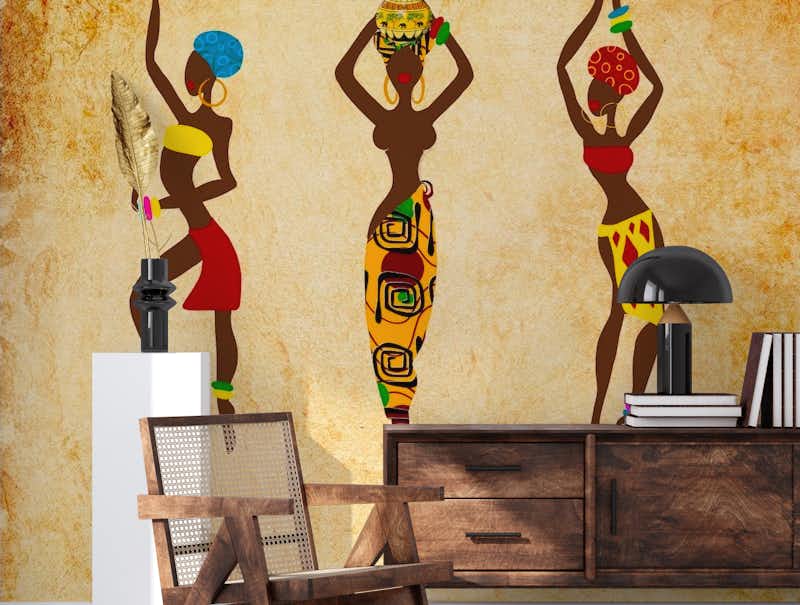 African women dancing art
