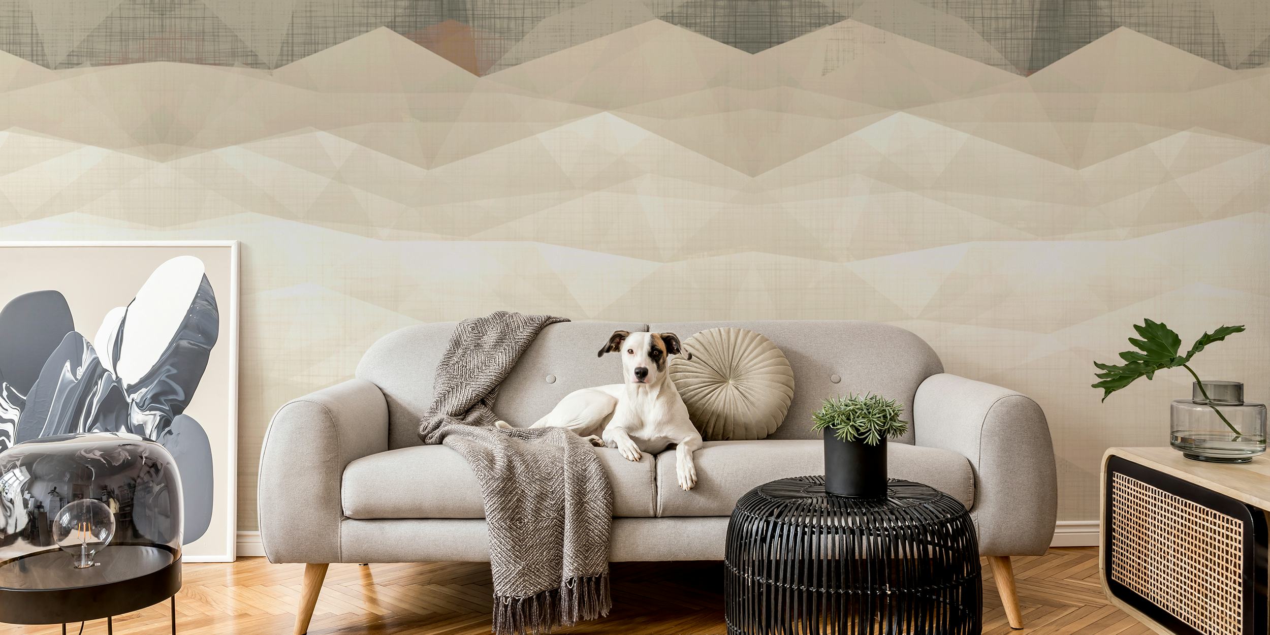 Beige Mountains tapeta w pokoju