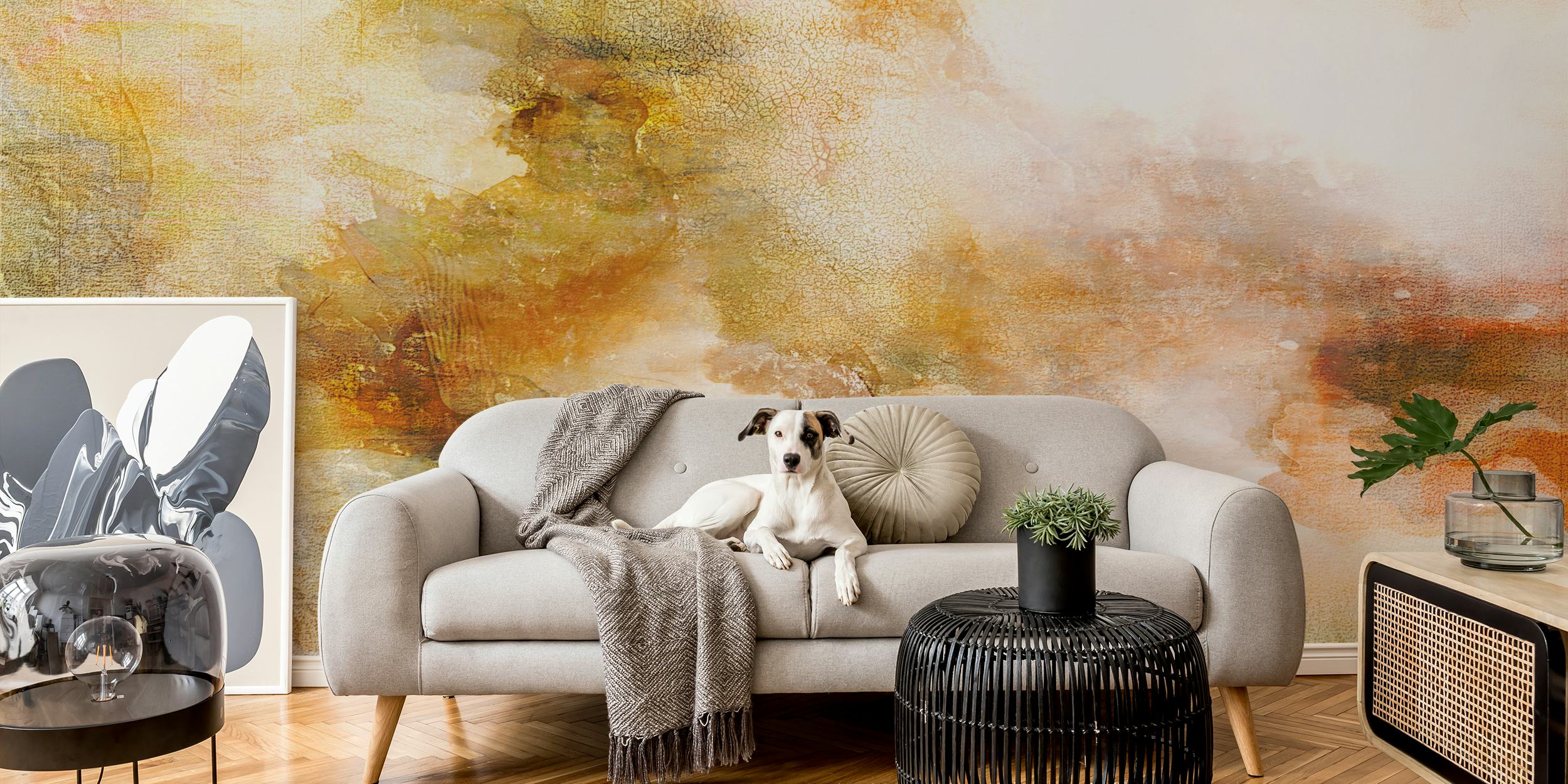 Amber Dreamscape wallpaper in a bright room