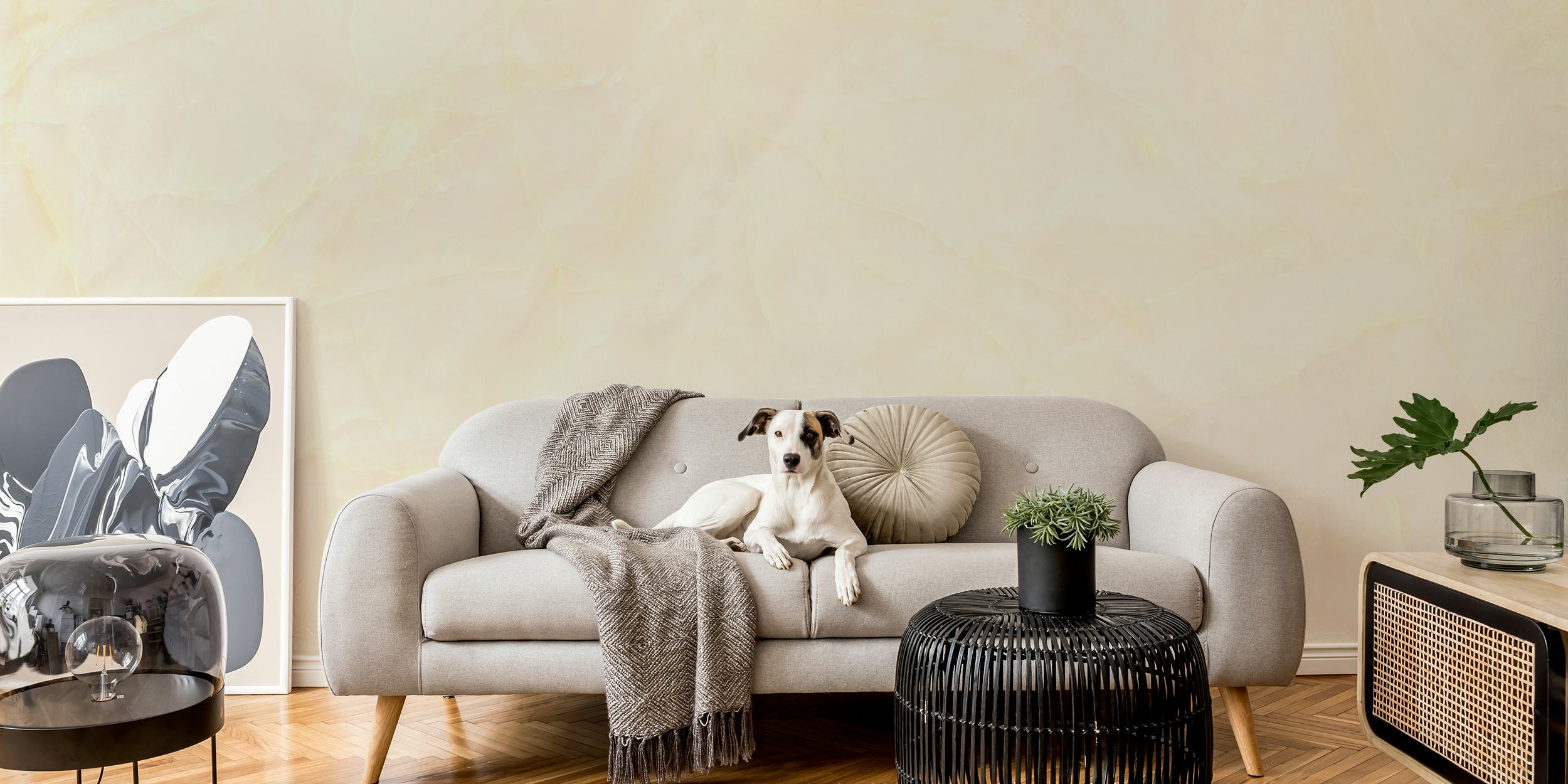 Tapeta Luxury Beige Onyx Marble u sobi