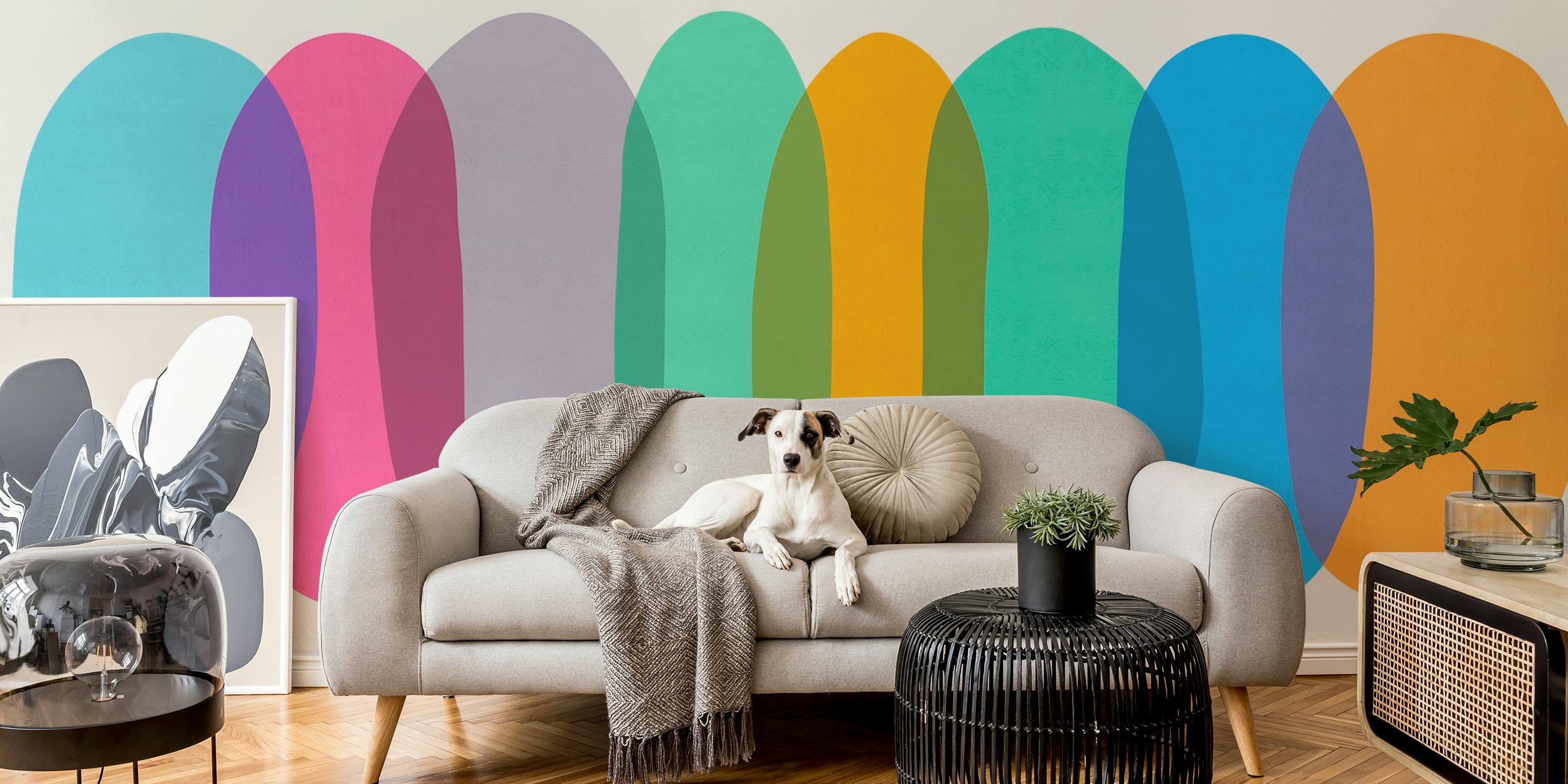 Design de papel de parede abstrato colorido