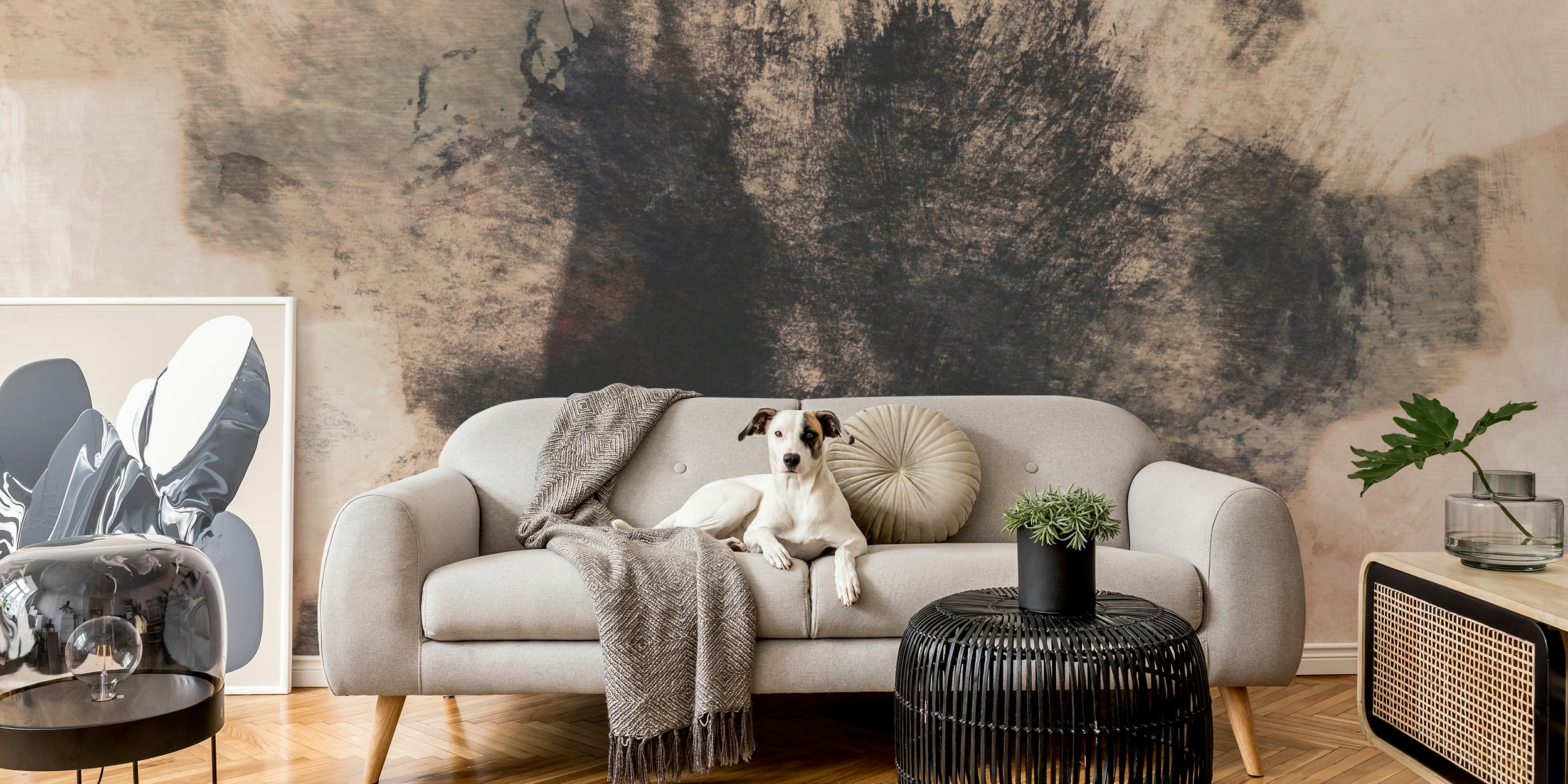 Ταπετσαρία Urban Neutrals σε διάταξη δωματίου