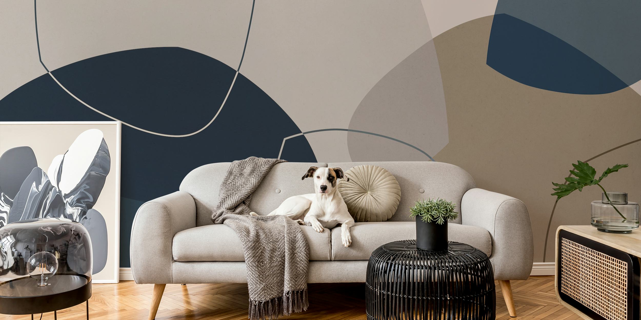 Papel pintado Boho shapes 2 en un ambiente