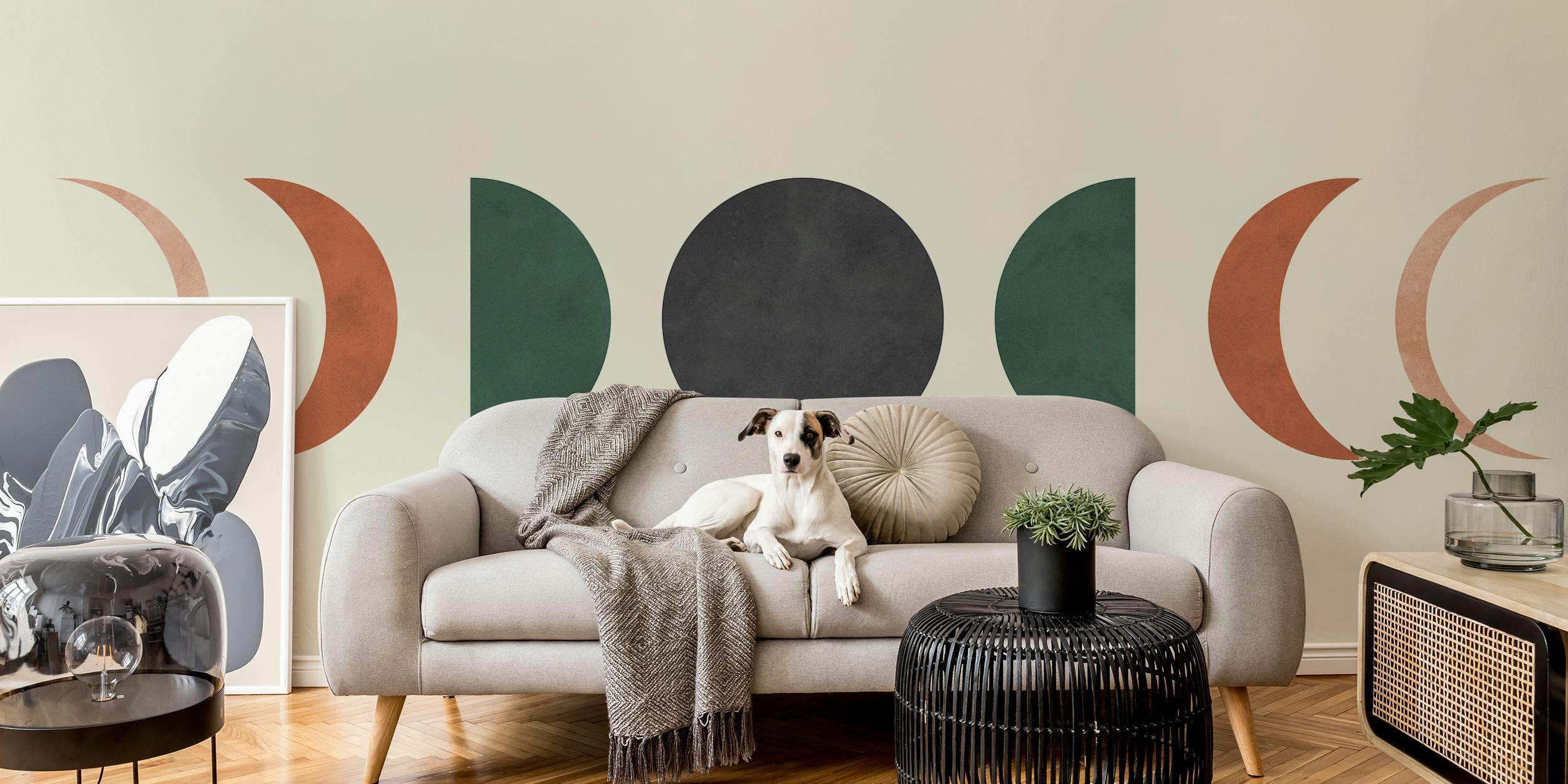 Papier peint Moon phases dans une pièce