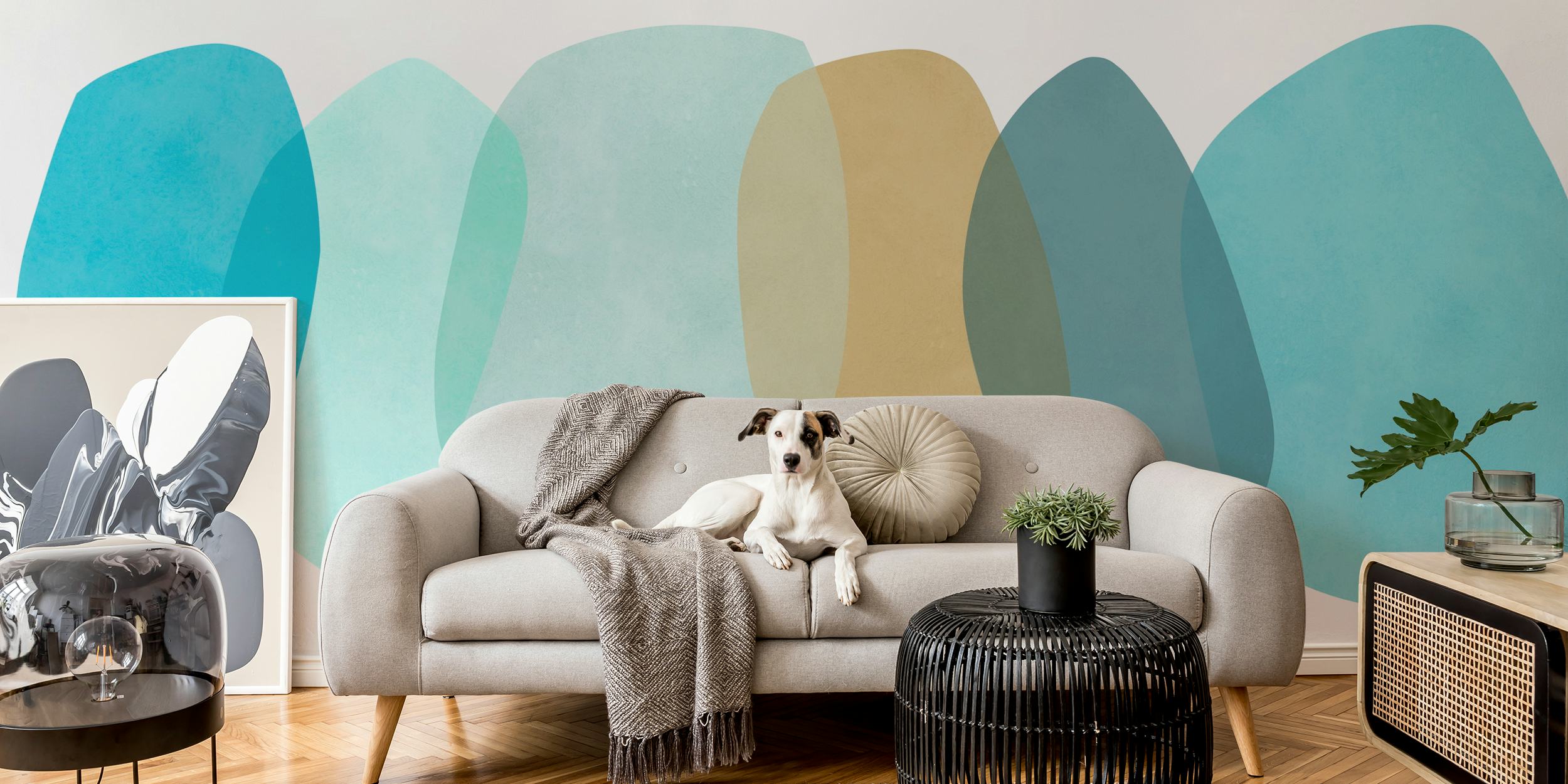 Design della carta da parati Modern abstract strokes