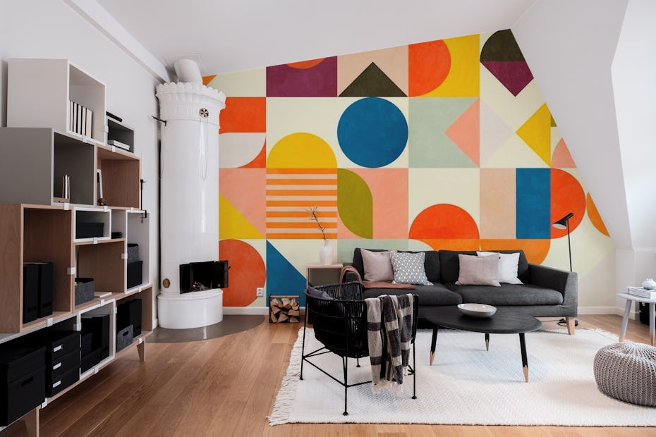 Century Bauhaus levendig behang | Happywall