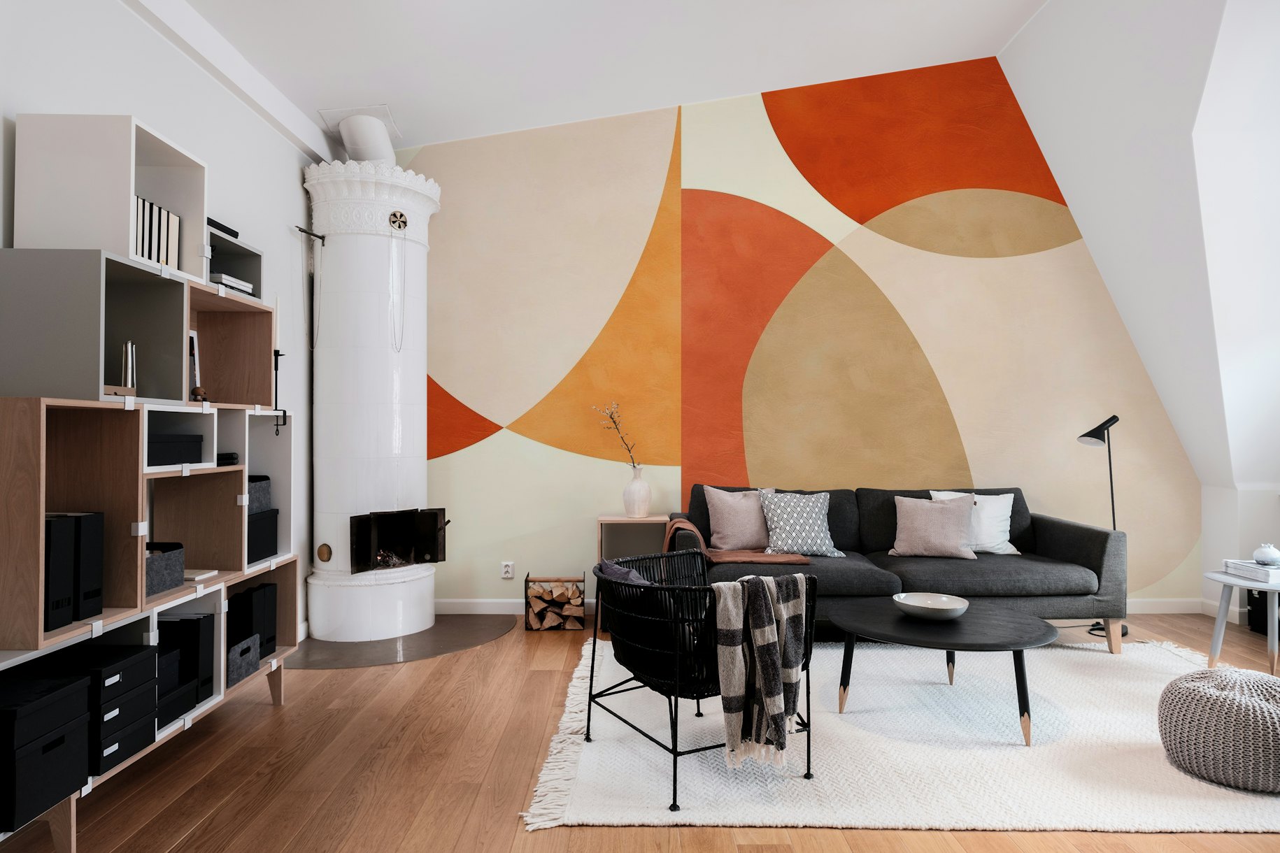 mid century abstract modern wallpaper