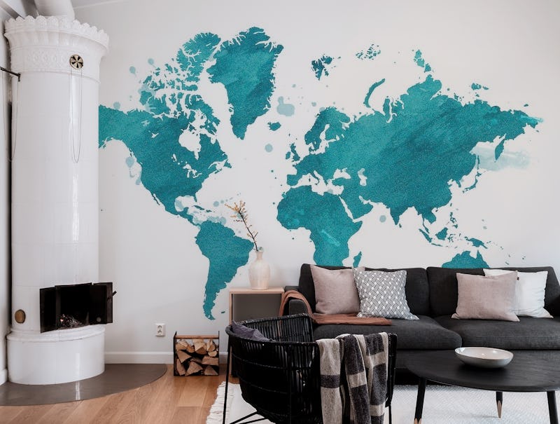 Turquoise Worldmap