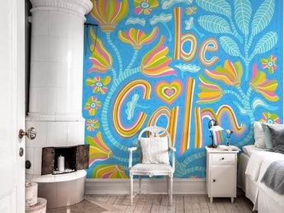BE CALM Inspiring Lettering Words Quote