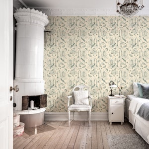 Dark Academia Toile de Jouy - Ivy Green