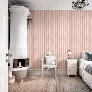 Soft Blush Vertical Stripes