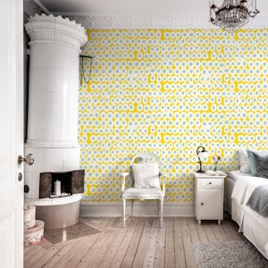 Wonderful bold dots yellow and mint