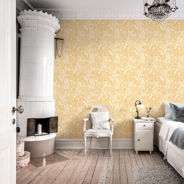 Wildflower Texture on Vintage Sunny Yellow WP