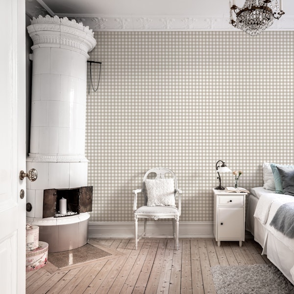 Mini Soft Beige Plaid Serenity