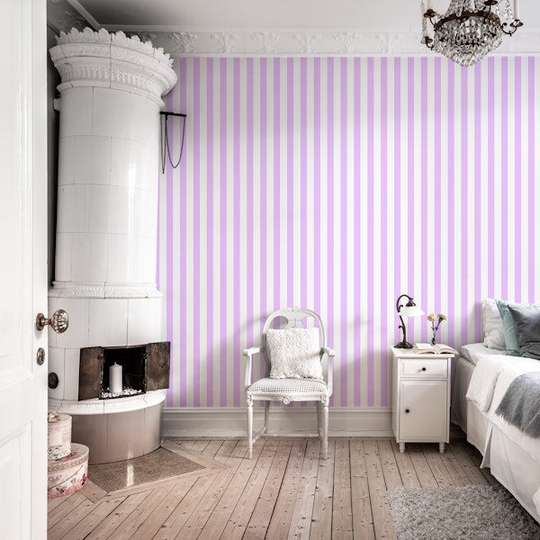 Lilac and white stripes