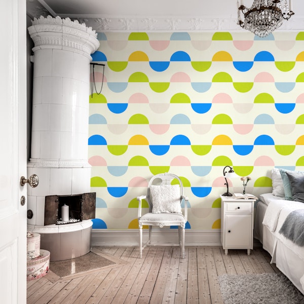 semicircles concept summer pattern pastel 3