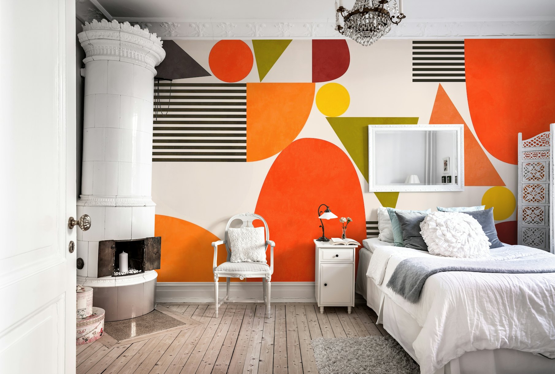 bauhaus geometry colorfull wallpaper