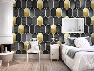 Textured Wall Black Gold