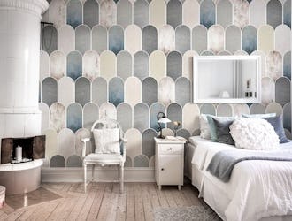 Tiled Wall in Neutral Tones