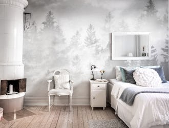 Soft Gray White Forest Dream 1
