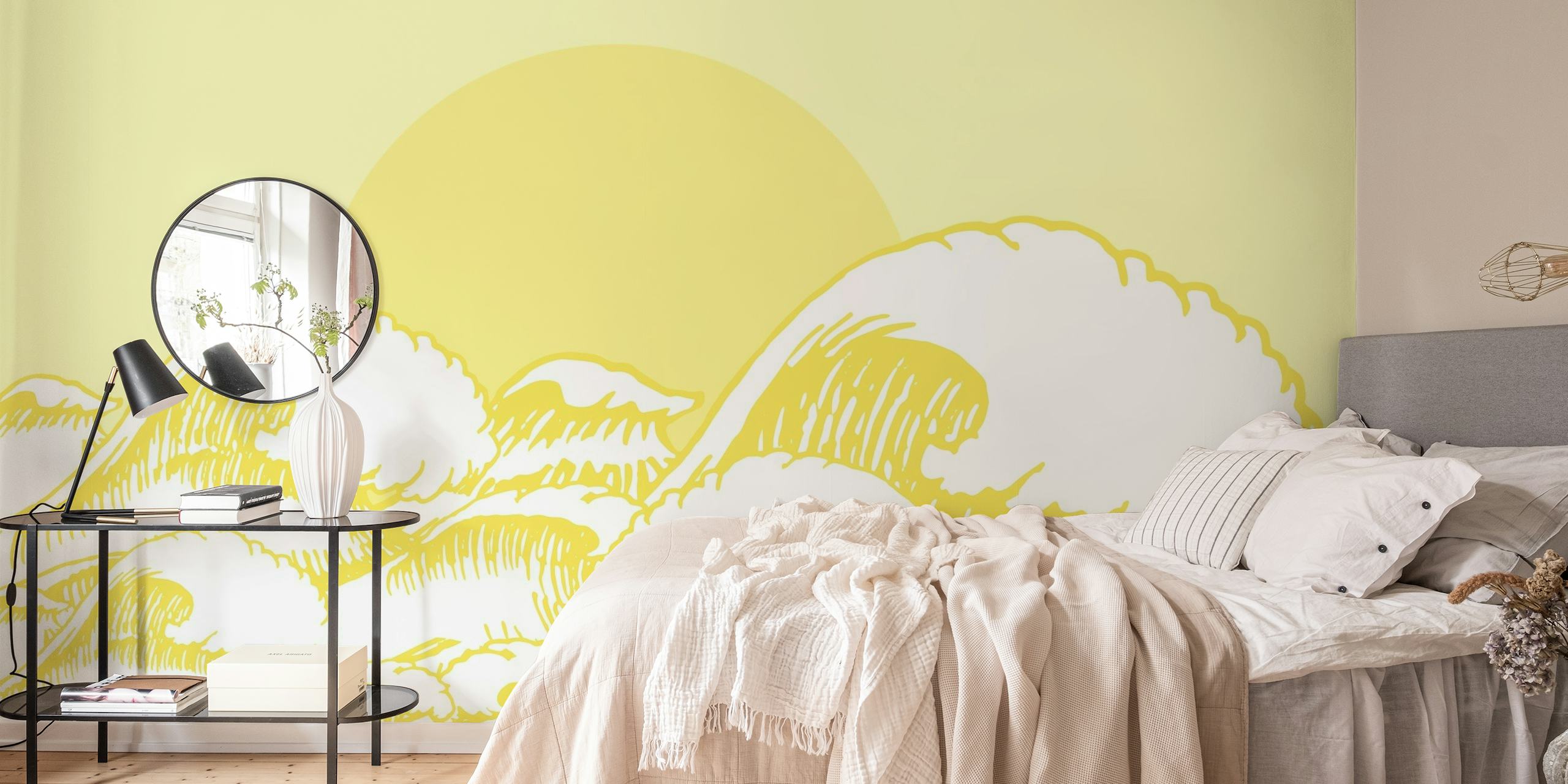 Ocean Yellow Sun wallpaper
