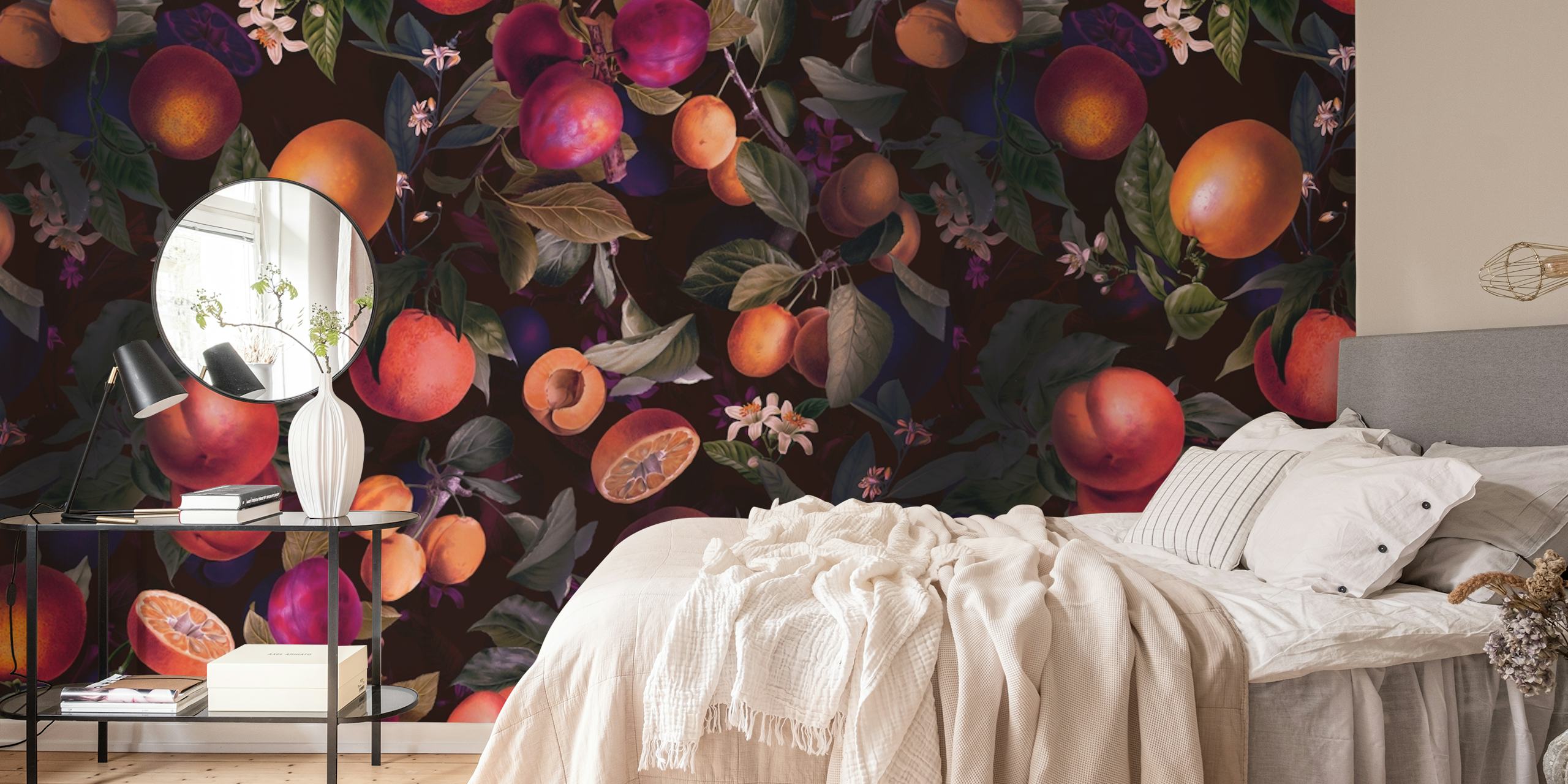 Tapeta Vintage Fruit Pattern w pokoju