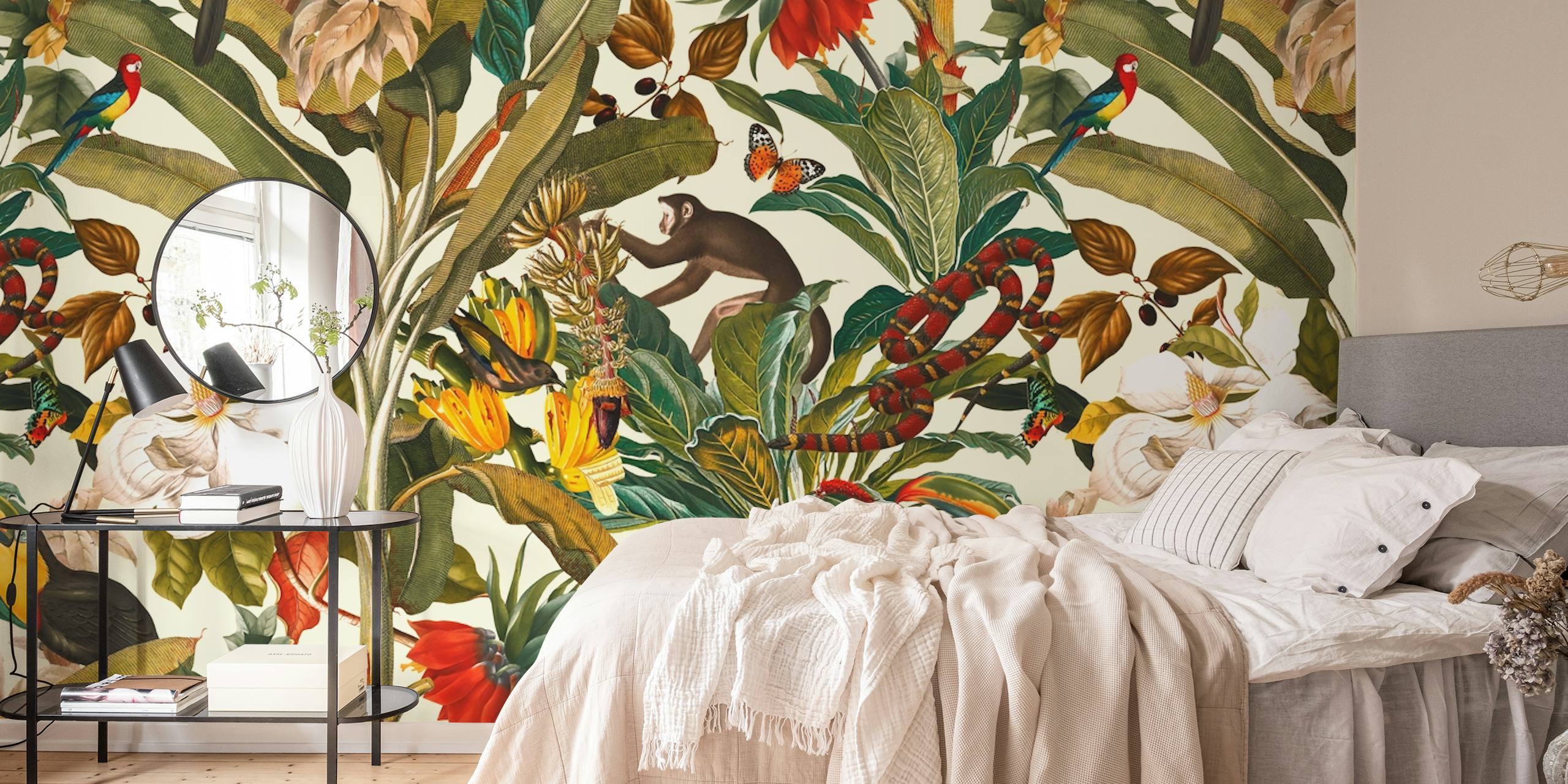 Papel de parede Beautiful Forest IV em um quarto vibrante