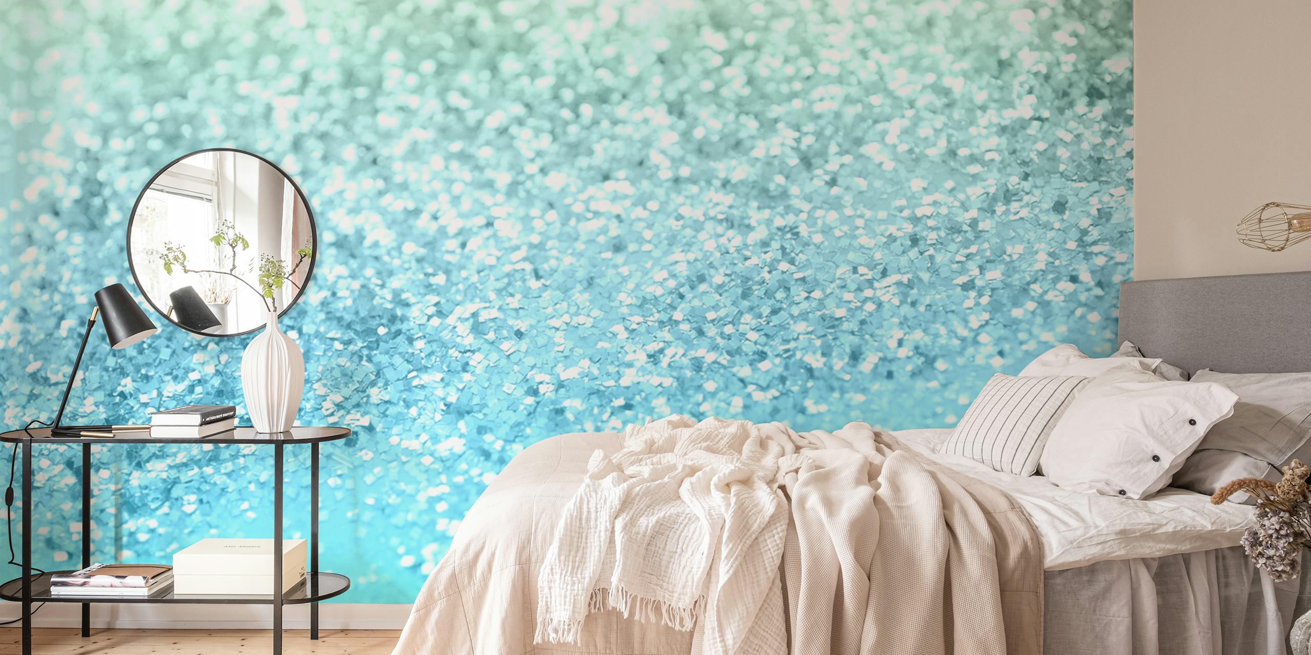Tapeta w temacie syreny Seafoam Aqua Ocean w pokoju