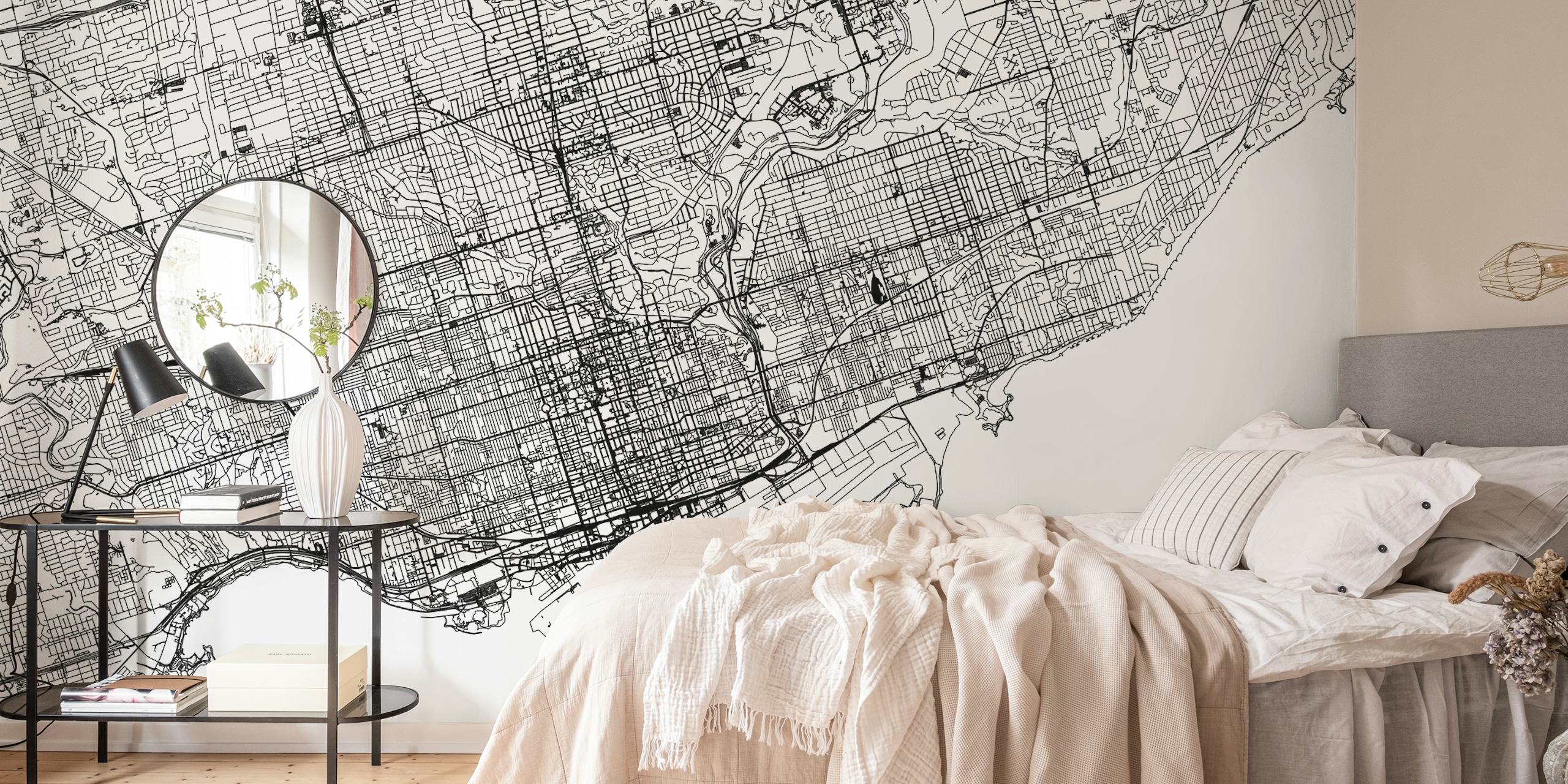 Mural de papel de parede Toronto Map altamente detalhado