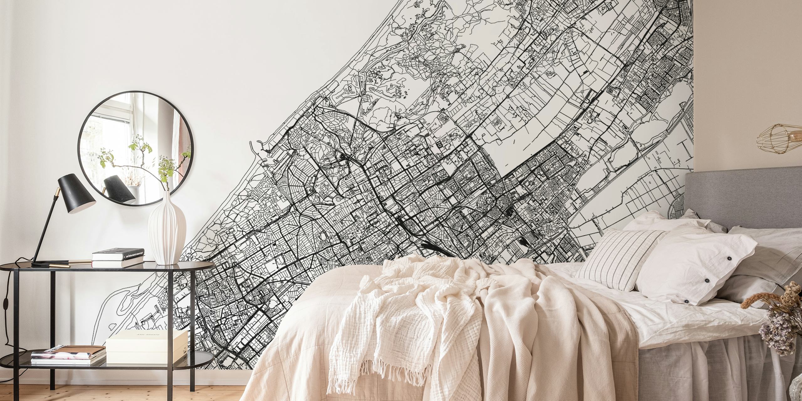 Tapeta The Hague Map u modernoj sobi
