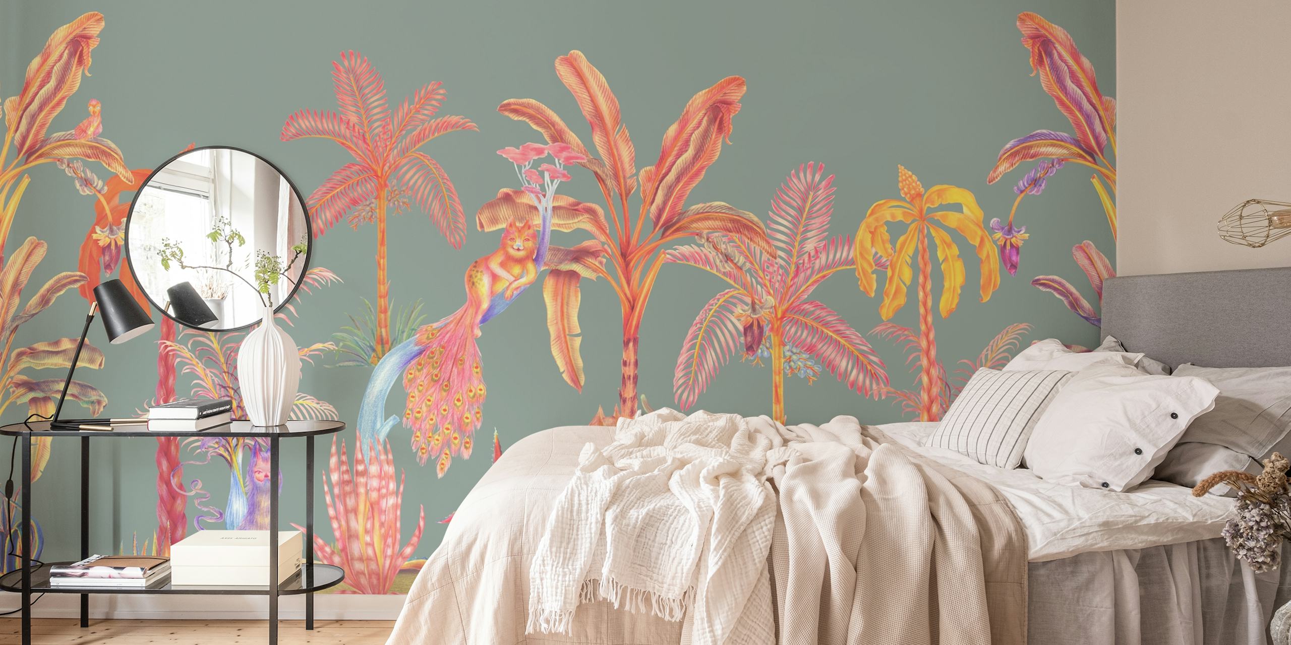 Whimsical Forest Creatures Tapete in einem Raum