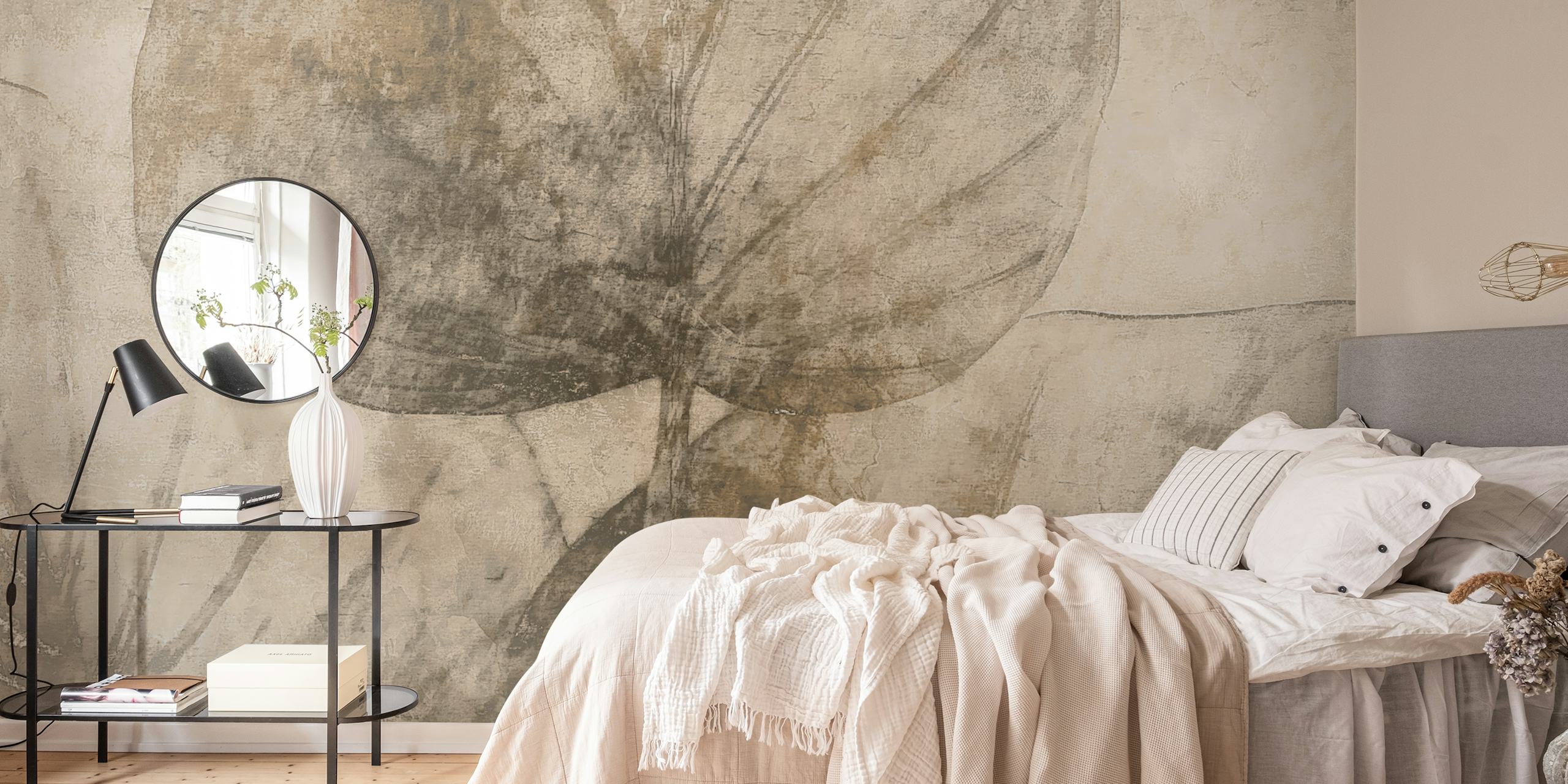 Botanical Shadow Play wallpaper in a room