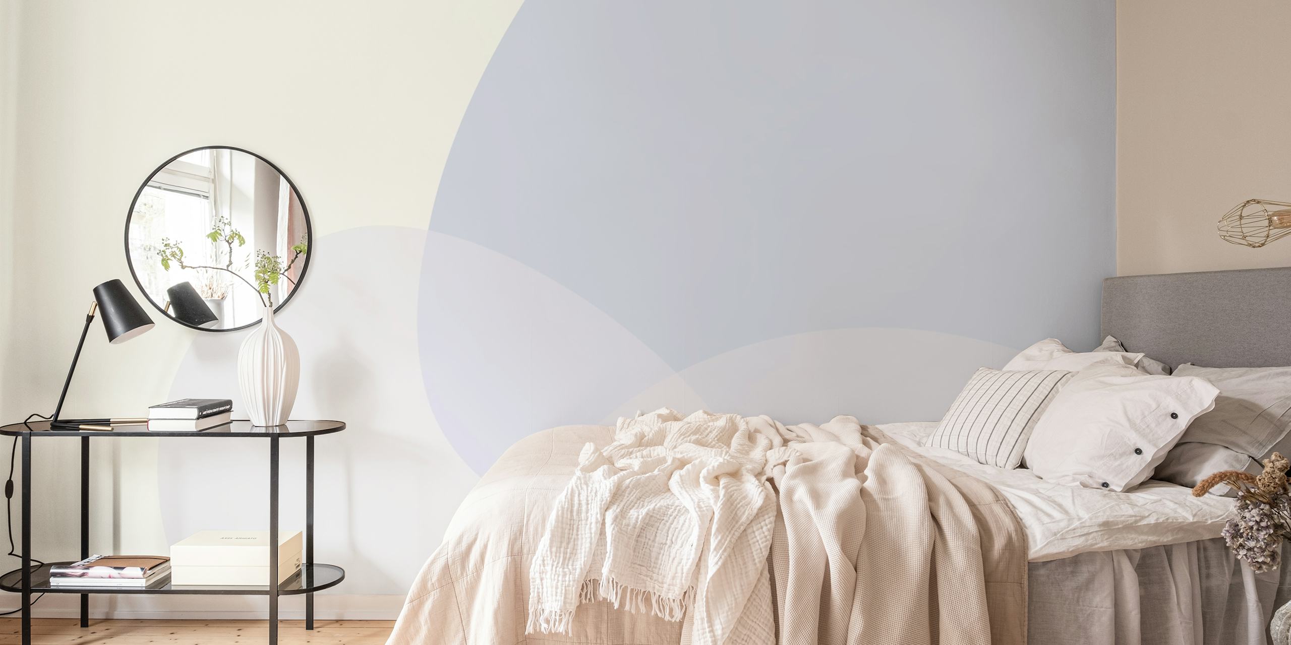 Organic stones wallpaper in a stylish room