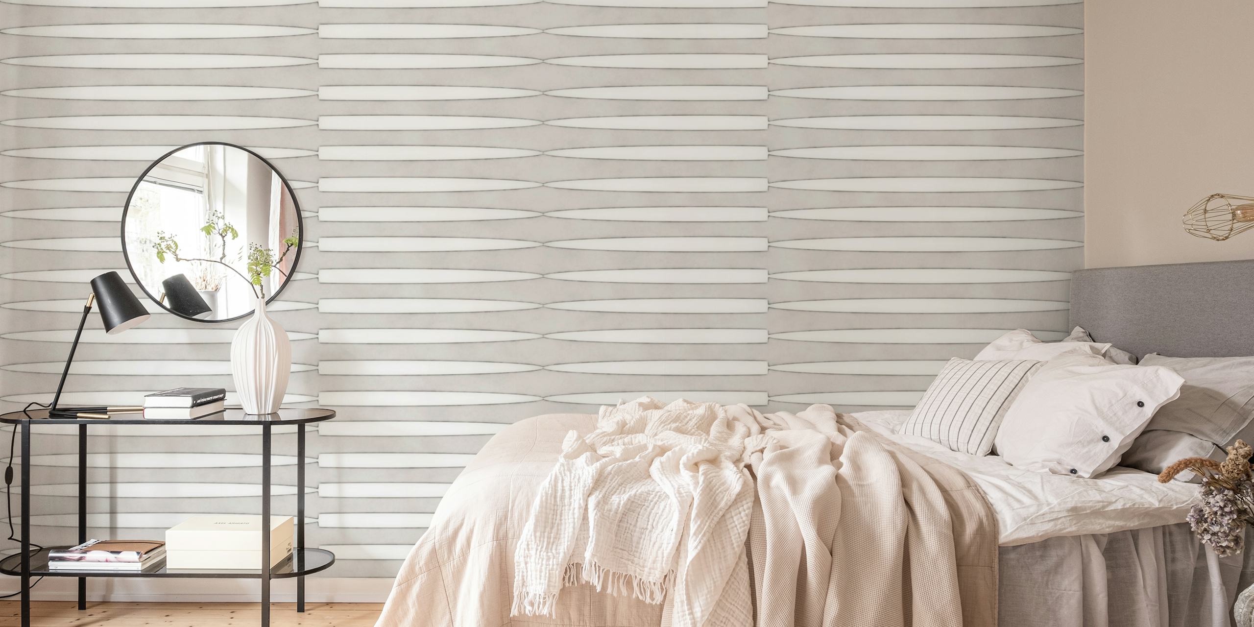 Minimalist striped gray wallpaper with subtle texture