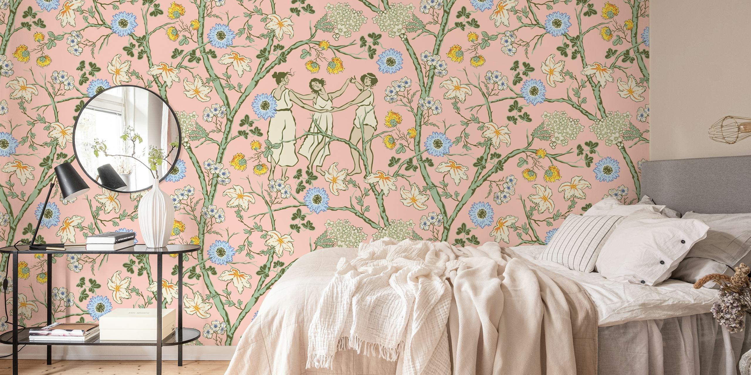 Midsummer dance mural wallpaper i et rom