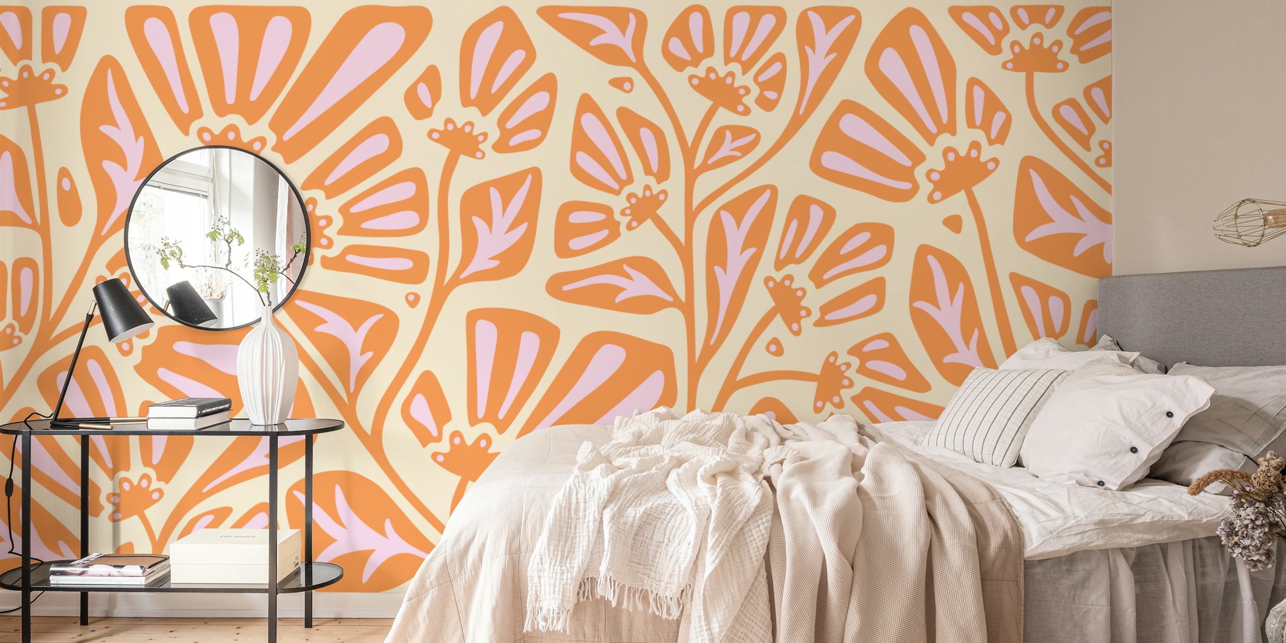 Abstract groovy flowers wallpaper u sobi