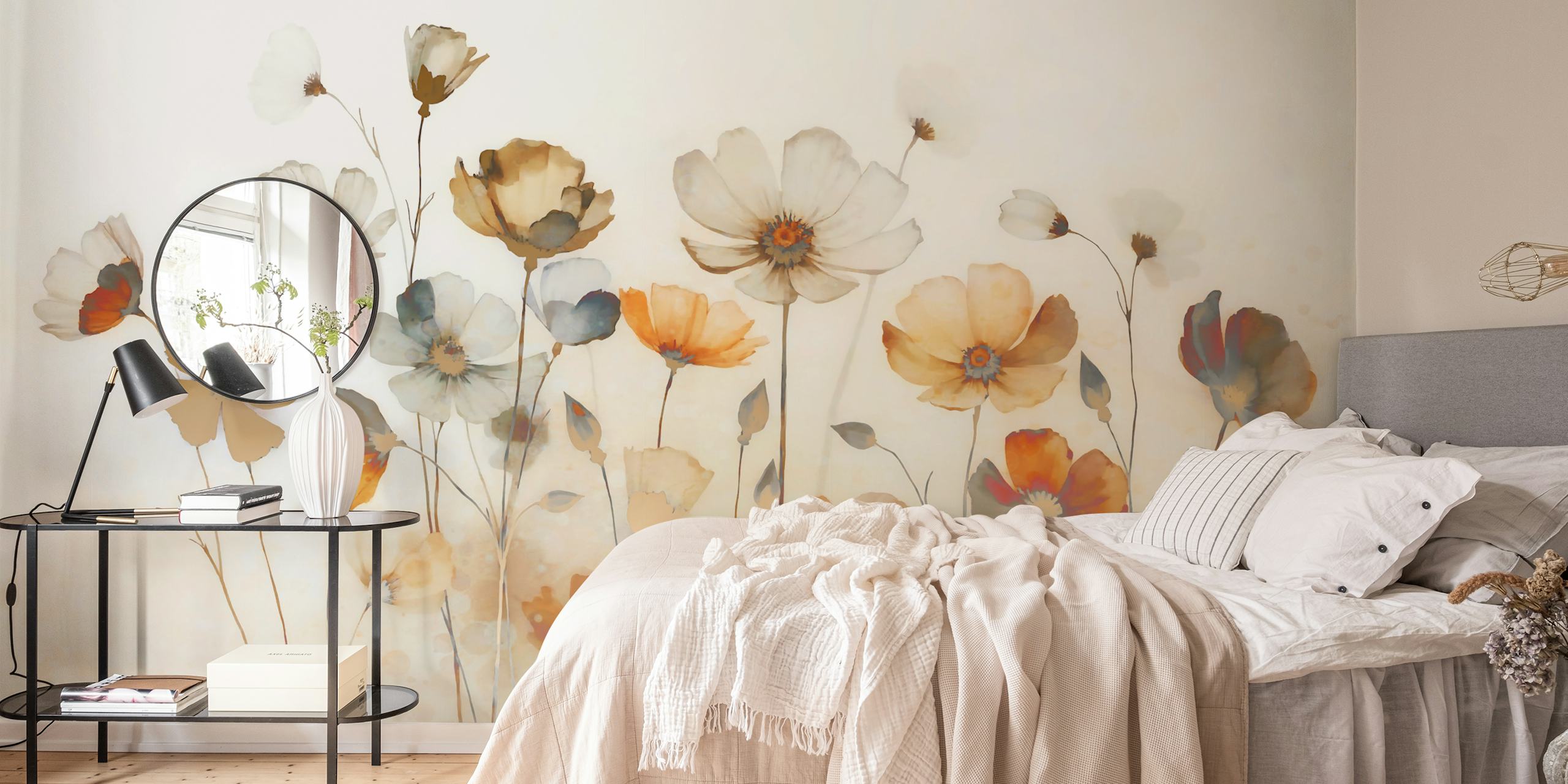 Papel de parede Mystical Wildflower Petals em uma sala
