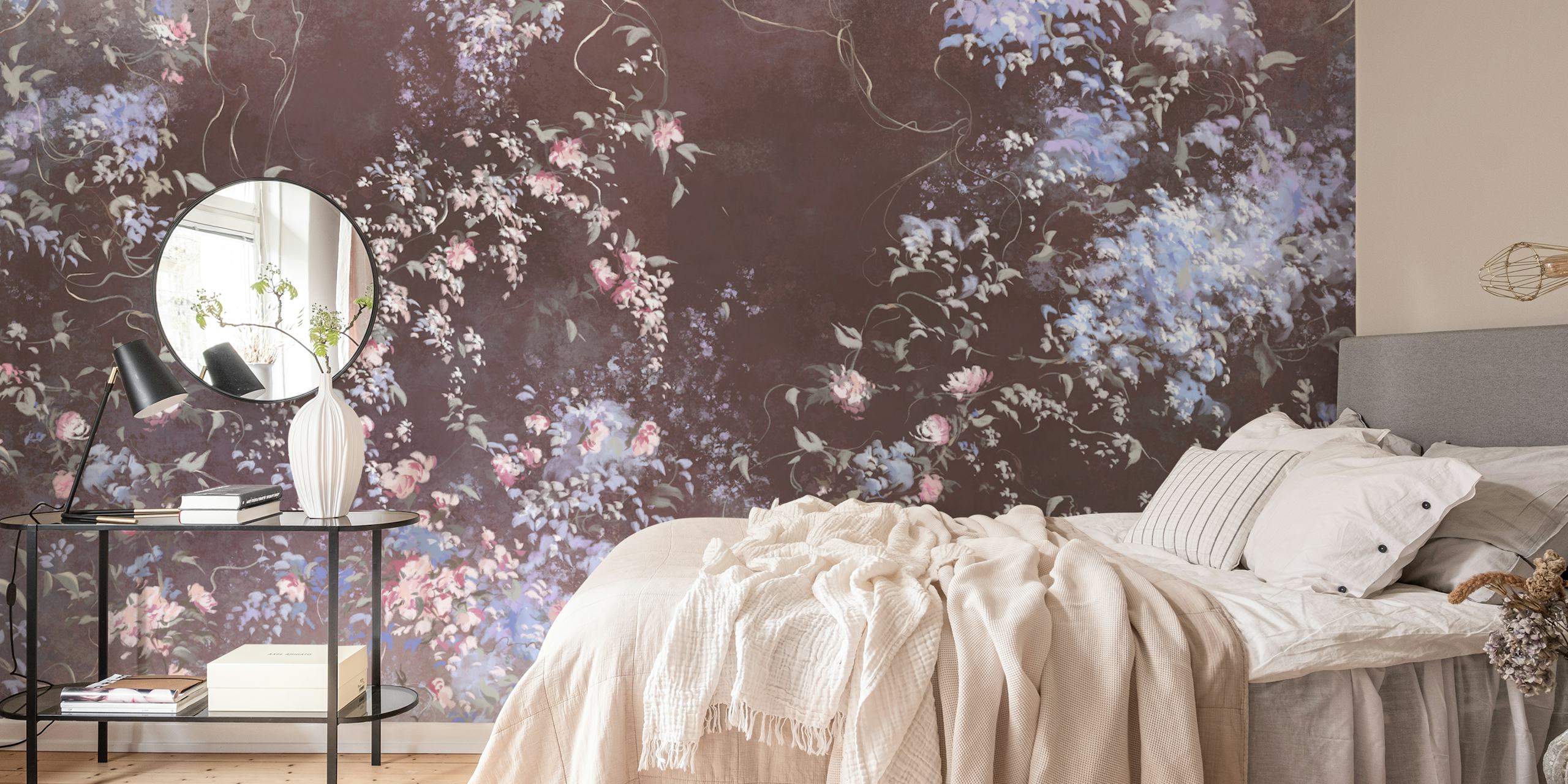 Romantic garden 5 papier peint floral dans une pièce
