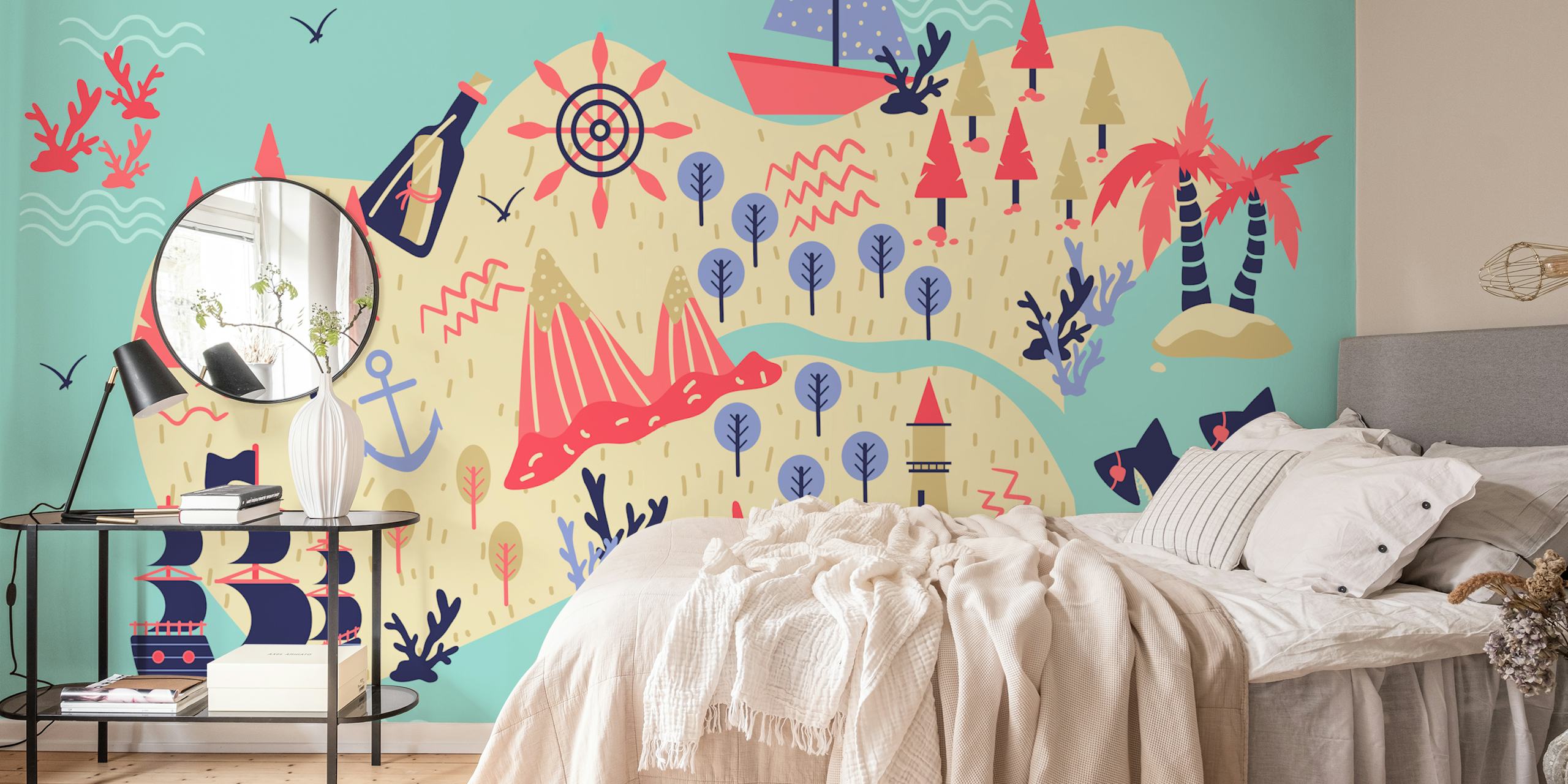 Barnens livfulla och Playful Map tapet