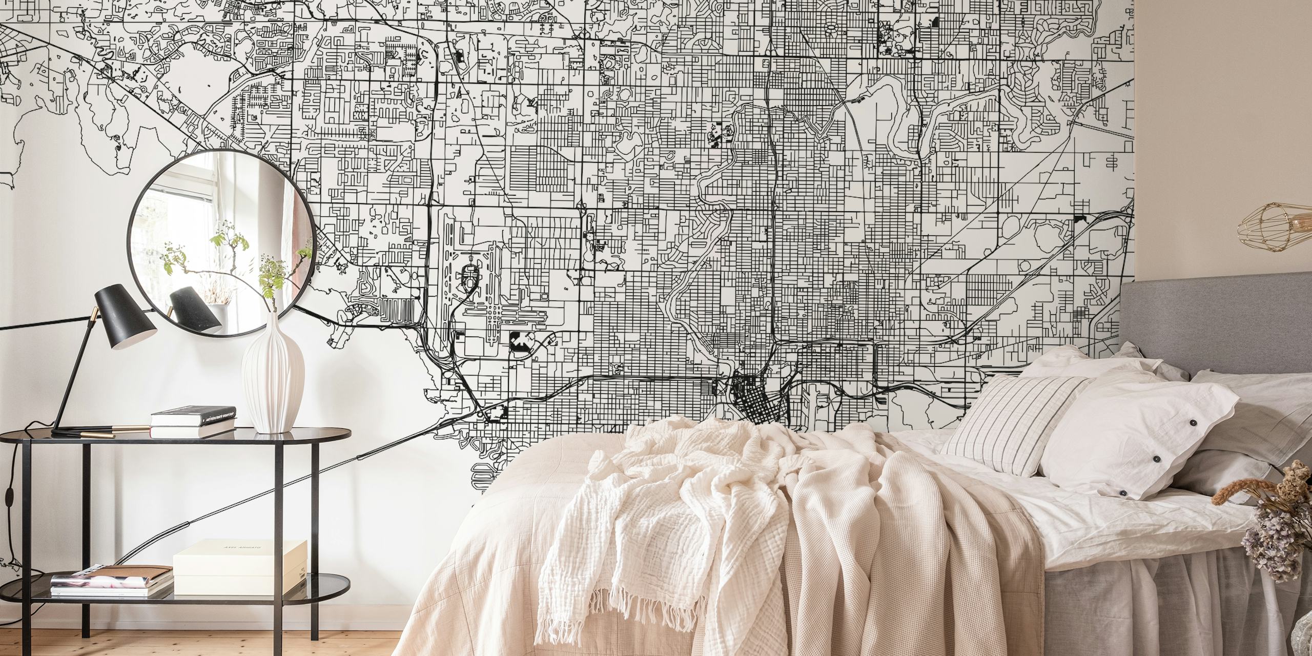 Højkvalitets Tampa Map Vægmaleri