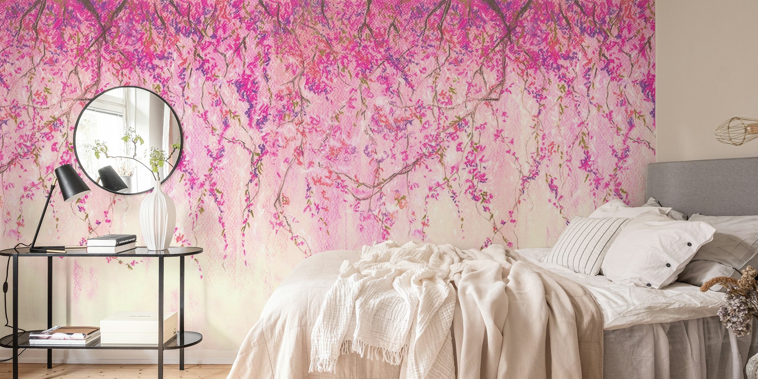 Sakura pastel branches παρουσίαση ταπετσαρίας