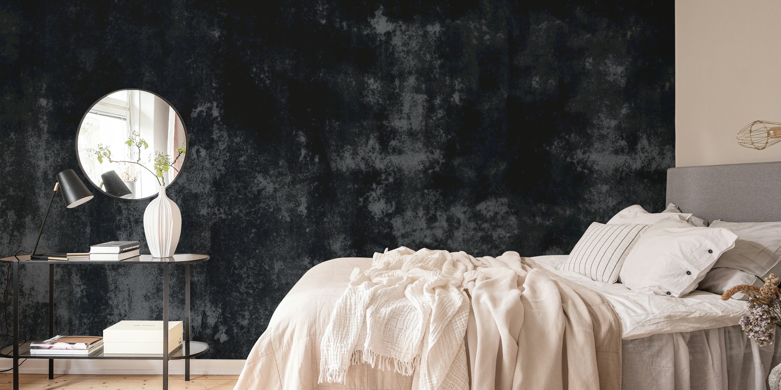 Texture Black Grey wallpaper in a room