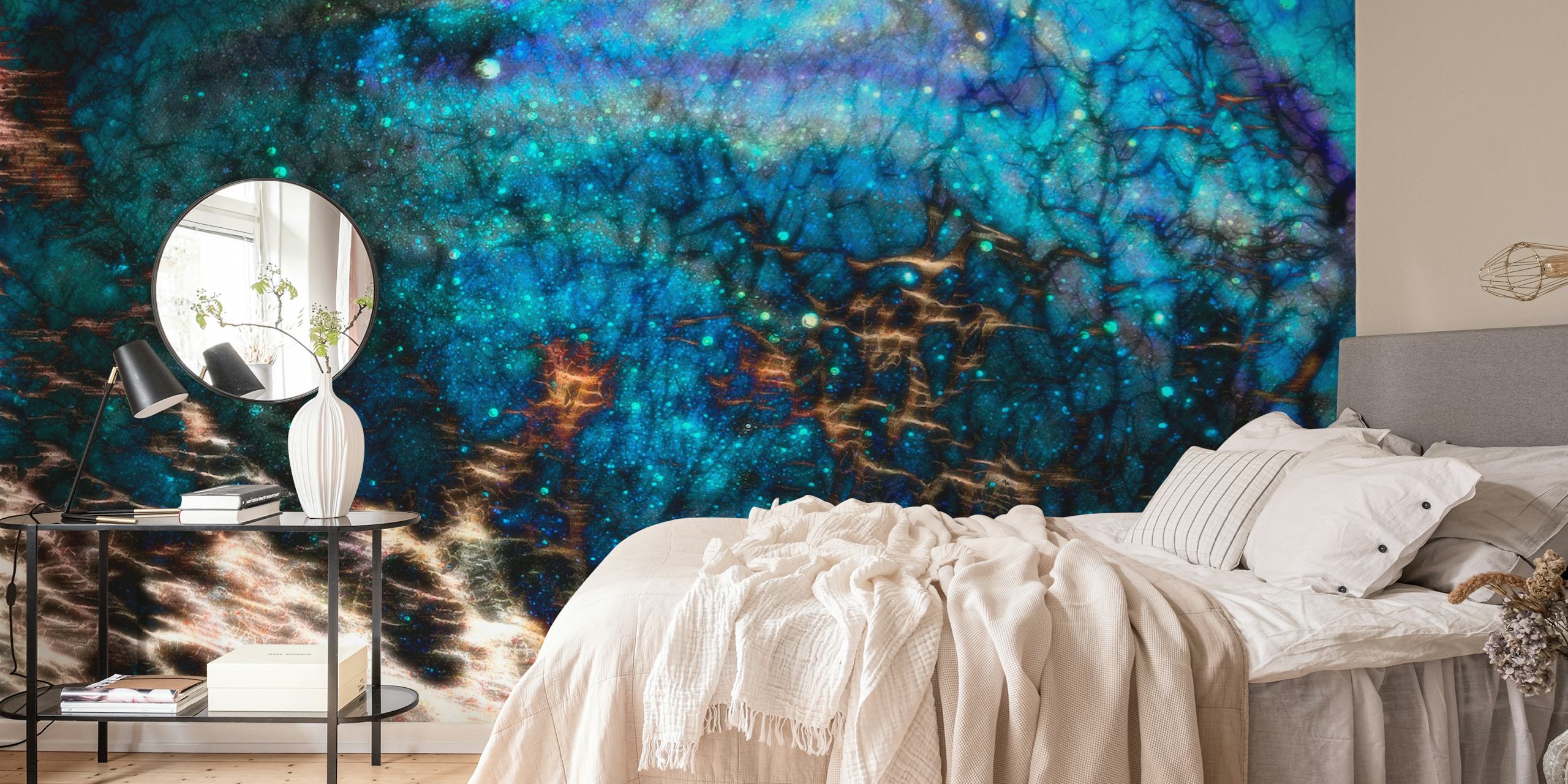 Papel de parede Underwater Mystery em um quarto