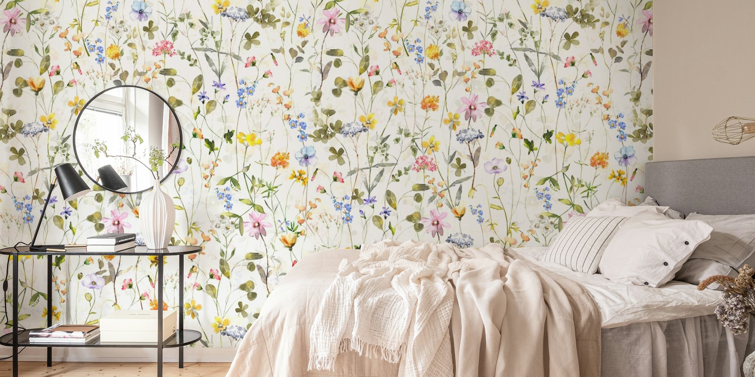 Watercolor Wildflowers Meadow wallpaper