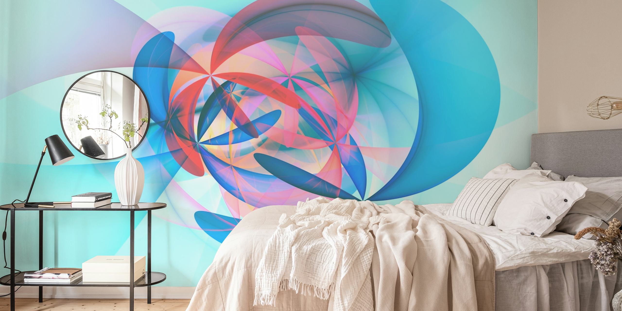 Floral Cocoon wallpaper in a room setting