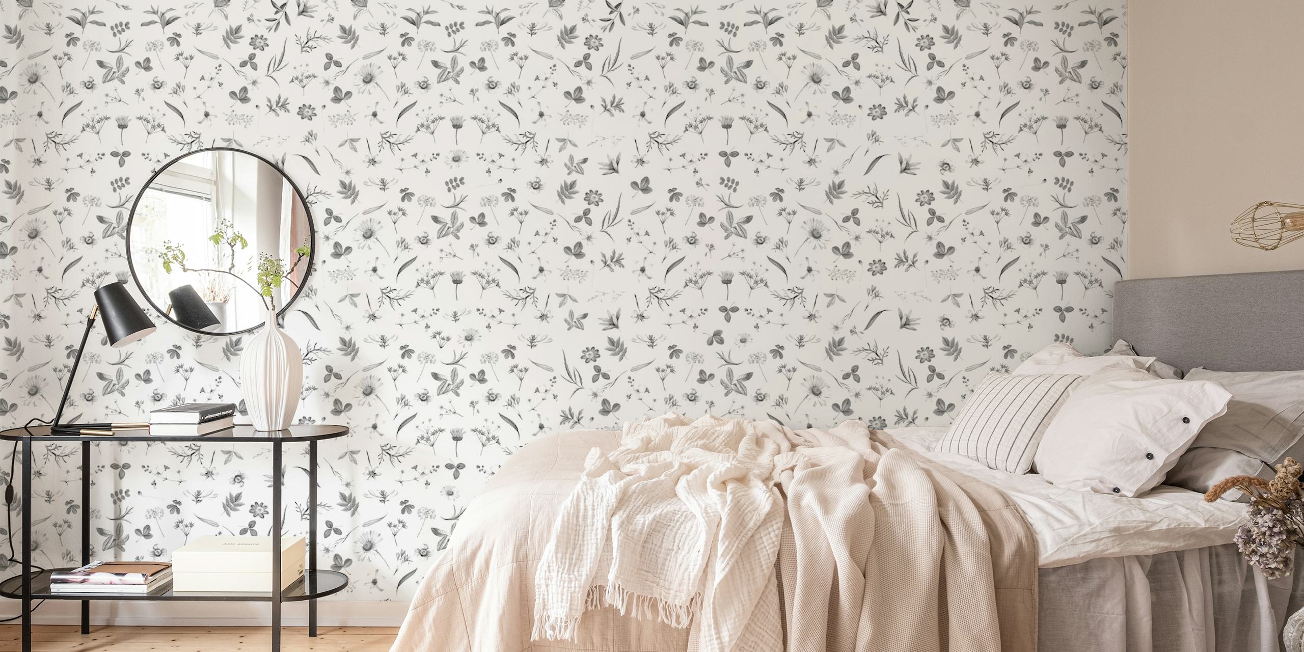 Pattern Floral White behang