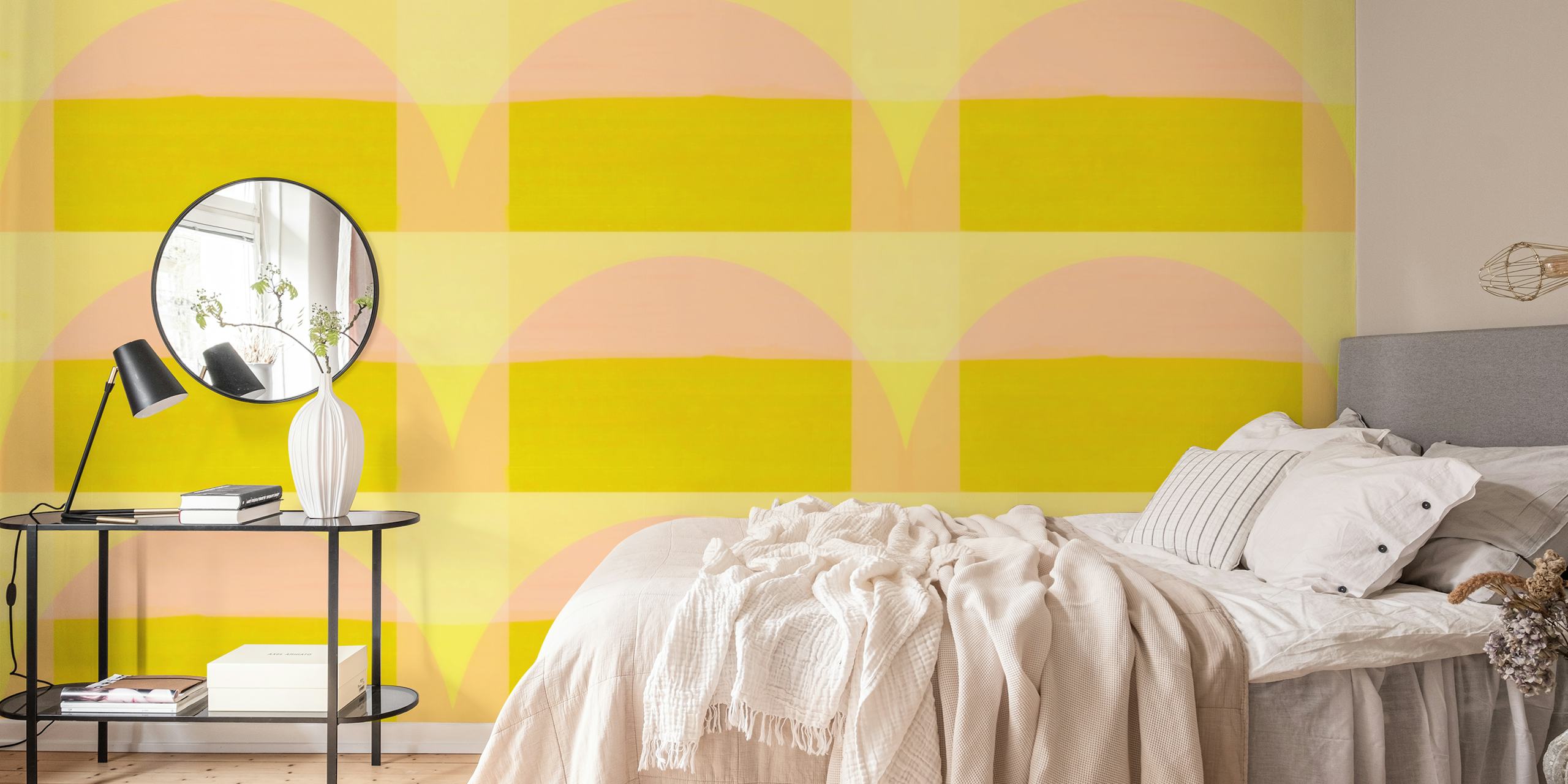 Papier peint Sunrise Bauhaus dans une pièce moderne