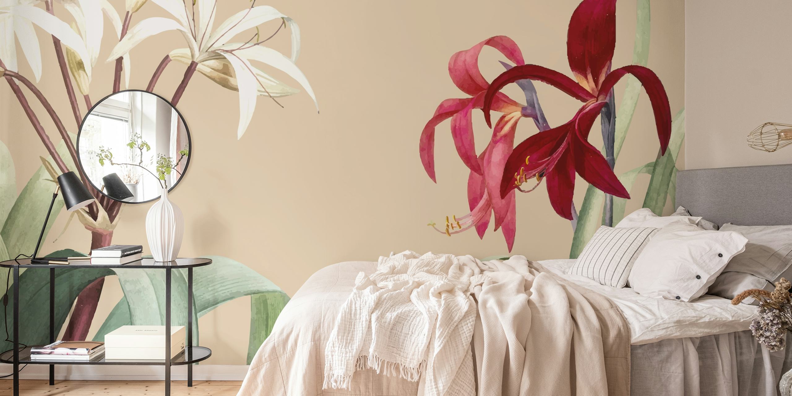 Big Botanic Nude wallpaper displayed in a room